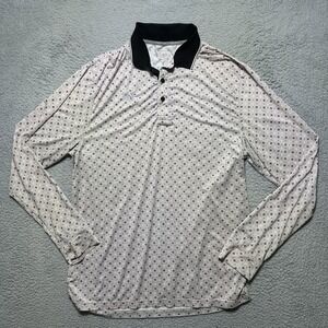 Coolibar Polo Shirt Mens‎ Large Gray Black Erodyn Golf Performance UPF 50 UV Sun